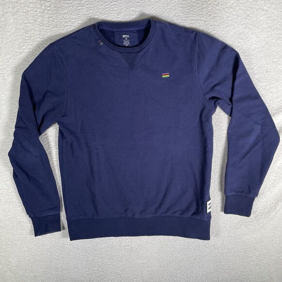 Santini UCI iRide Sweatshirt Mens Medium Blue Crew Neck Cycling Collab - Picture 1 of 16